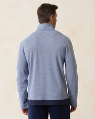 Big &amp; Tall Textured Stripe Half-Zip Sweatshirt - Blue Vault