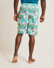 Big &amp; Tall Woven Tropical Print Pajama Shorts - Big Sky Blue
