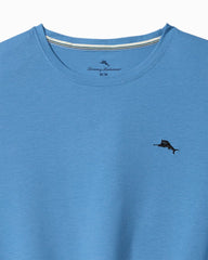 Big &amp; Tall Solid Marlin Jersey Long-Sleeve T-Shirt - Med Blue