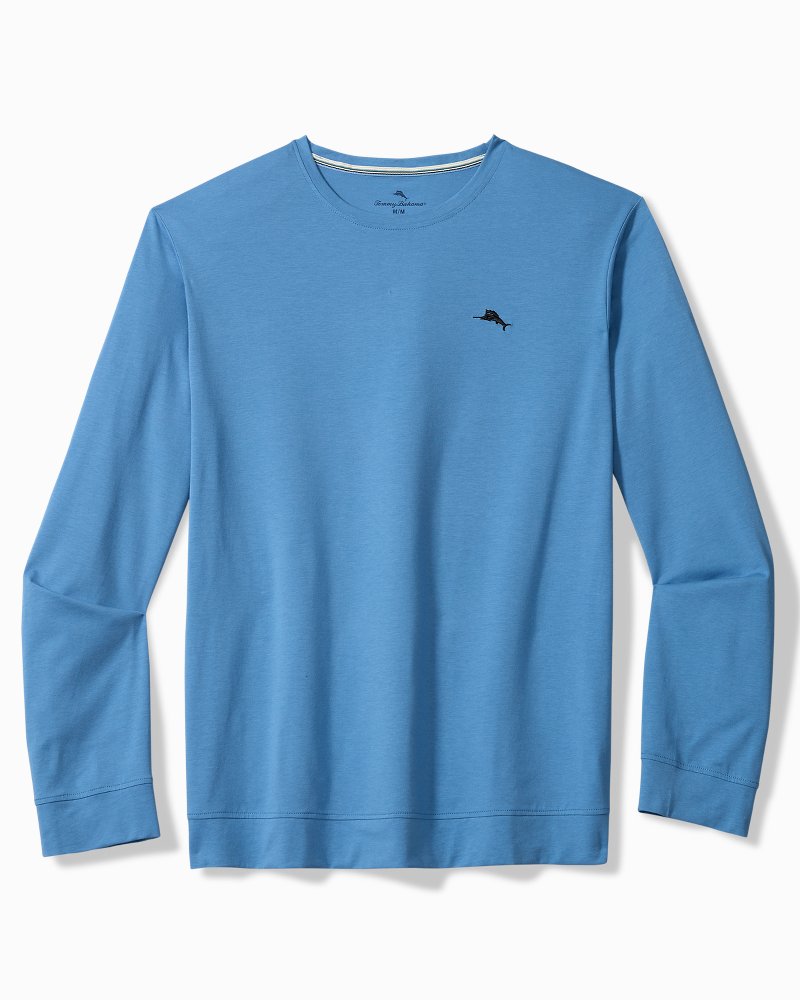 Solid Marlin Jersey Long-Sleeve T-Shirt - Med Blue