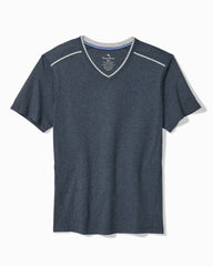 Big &amp; Tall Jersey Short-Sleeve V-Neck T-Shirt - Heathered Blue