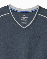 Jersey Short-Sleeve V-Neck T-Shirt - Heathered Blue