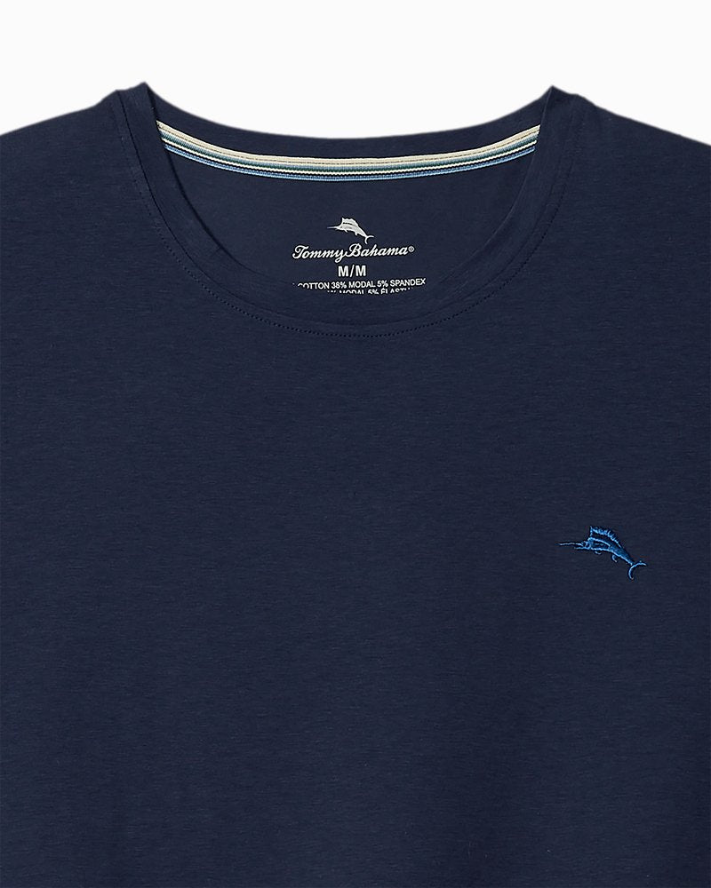 Big &amp; Tall Solid Marlin Jersey Short-Sleeve T-Shirt - Deep Navy