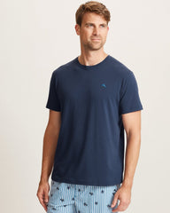 Big &amp; Tall Solid Marlin Jersey Short-Sleeve T-Shirt - Deep Navy