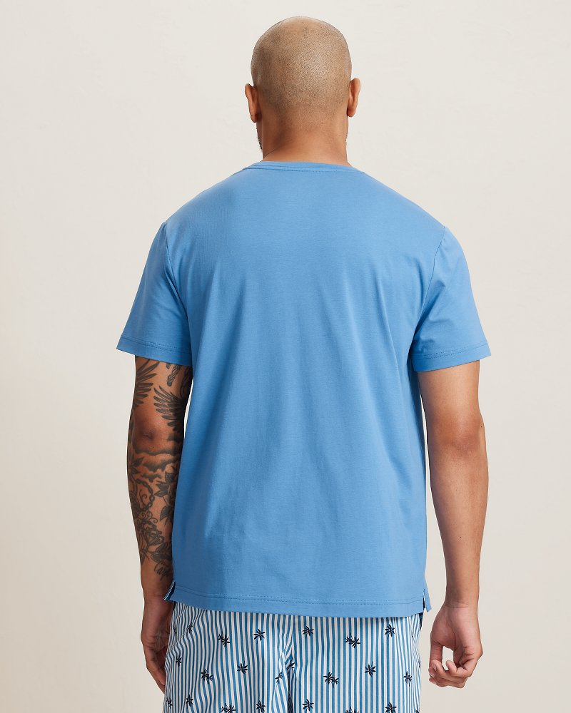Big &amp; Tall Solid Marlin Jersey Short-Sleeve T-Shirt - Med Blue