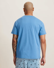 Big &amp; Tall Solid Marlin Jersey Short-Sleeve T-Shirt - Med Blue