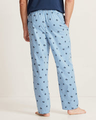 Woven Poplin Paradise Print Pants - Blue Cabana