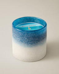 Sea Salt &amp; Coastal Mist Frosted Glass 8.8-oz. Candle - Sea Salt