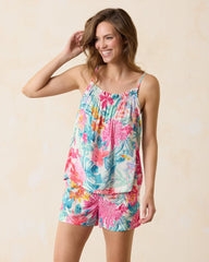 Sleeveless Tank &amp; Shorts Pajama Set - Almost Aqua