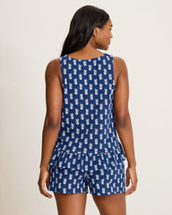 Jersey Tank Top &amp; Boxers Pajama Set - Classic Navy