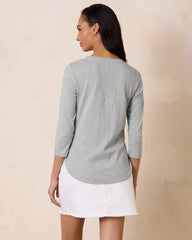 Collegiate Ashby Isles Rib 3/4-Sleeve T-Shirt - washington