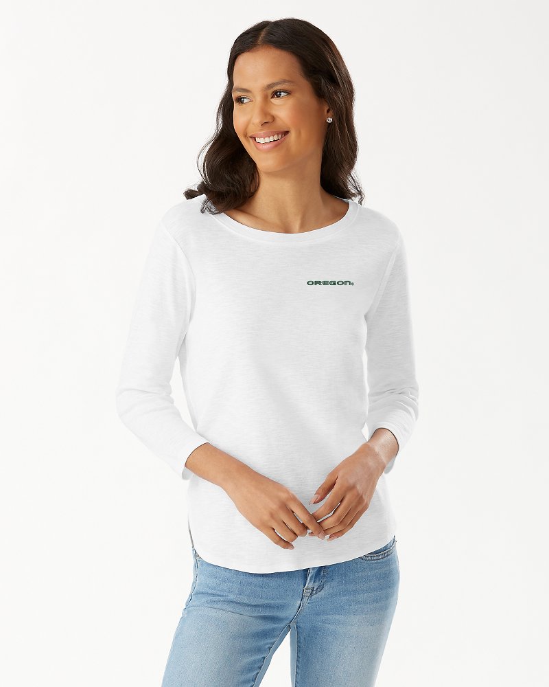Collegiate Ashby Isles Rib 3/4-Sleeve T-Shirt - Oregon