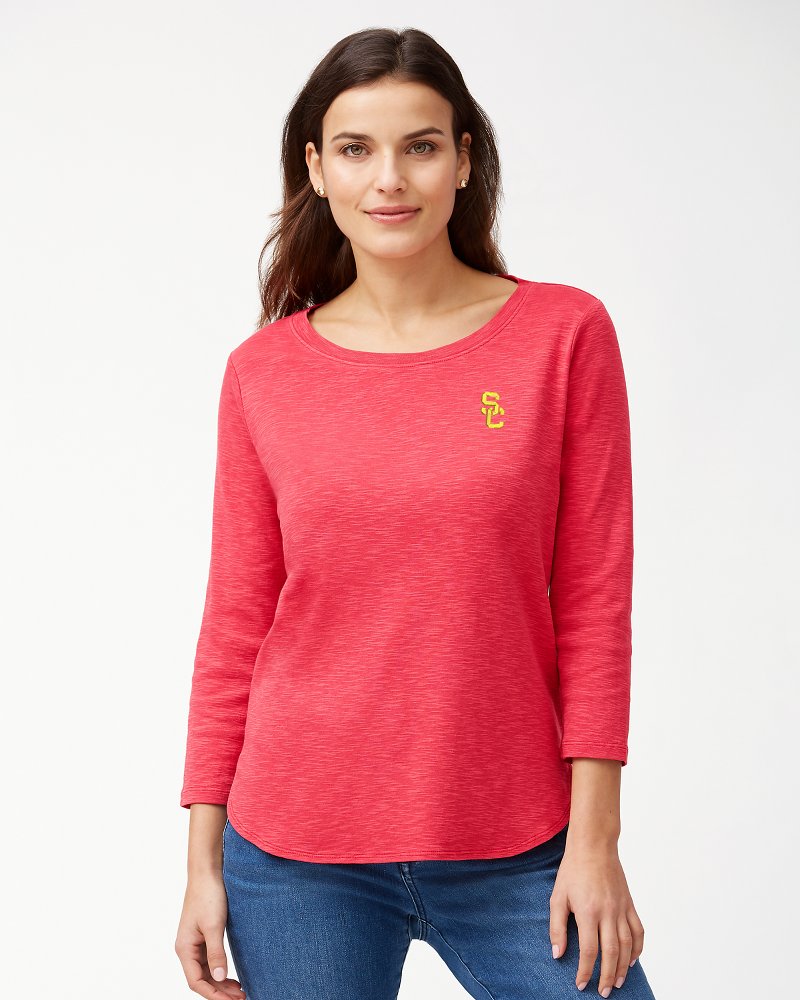 Collegiate Ashby Isles Rib 3/4-Sleeve T-Shirt - USC_