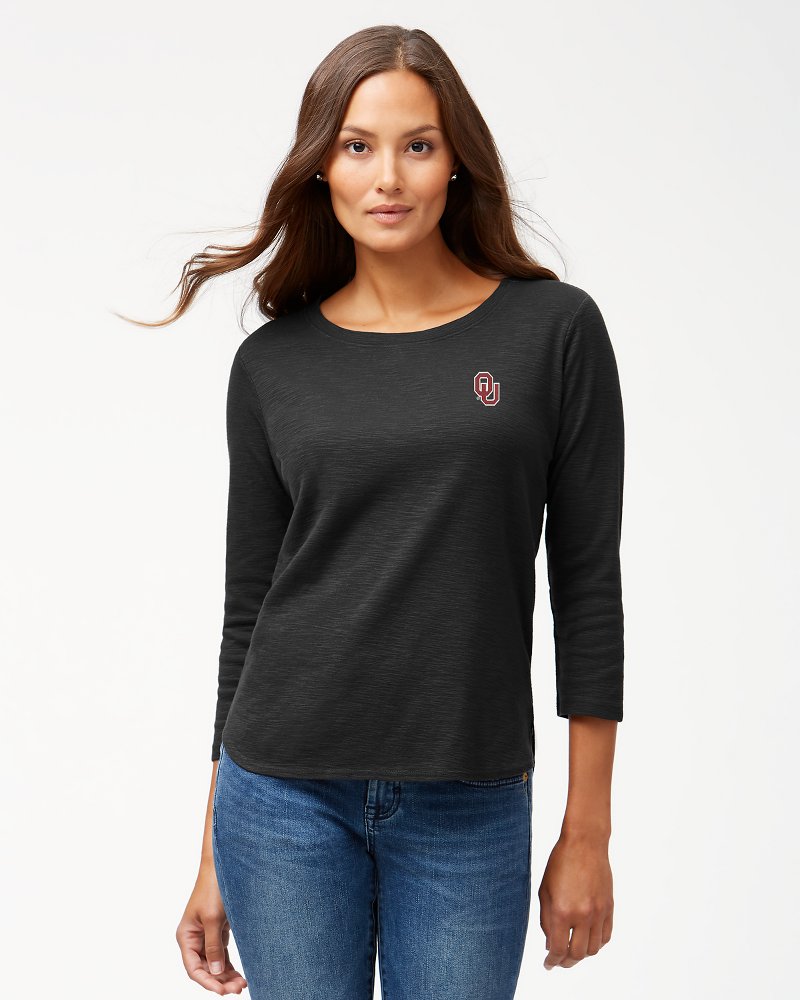 Collegiate Ashby Isles Rib 3/4-Sleeve T-Shirt - Oklahoma