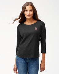 Collegiate Ashby Isles Rib 3/4-Sleeve T-Shirt - Oklahoma