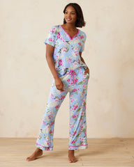Short Sleeve &amp; Pants Pajama Set - Crystal Blue