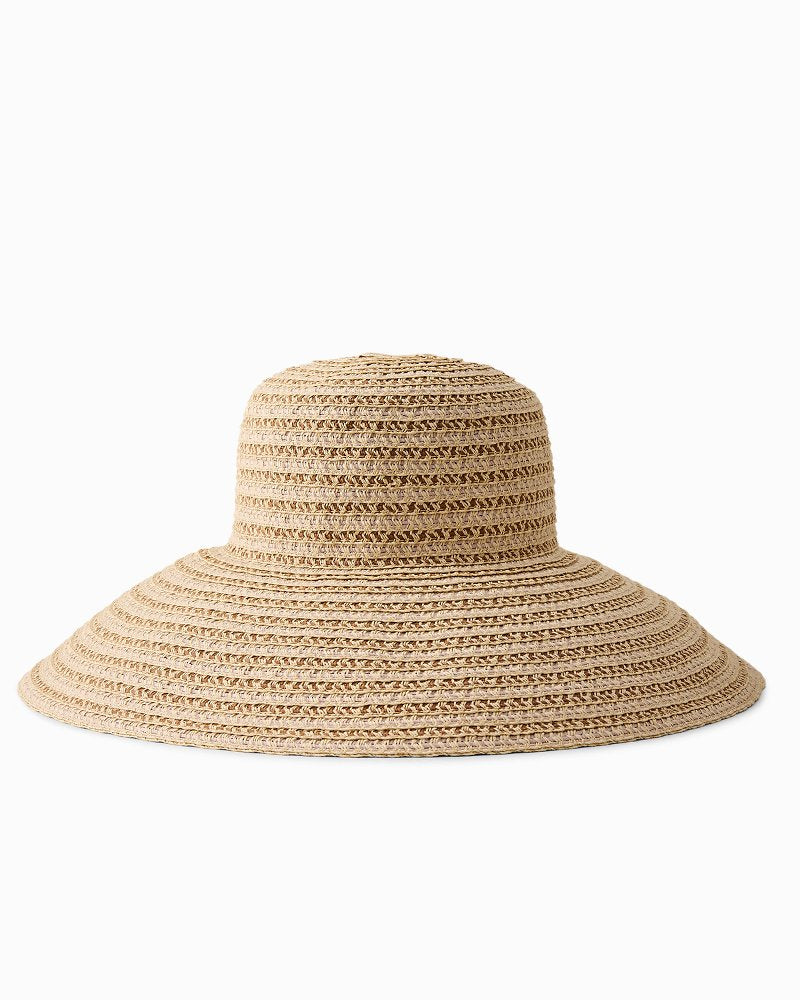 Ribbon Round Crown Packable Sun Hat - Natural