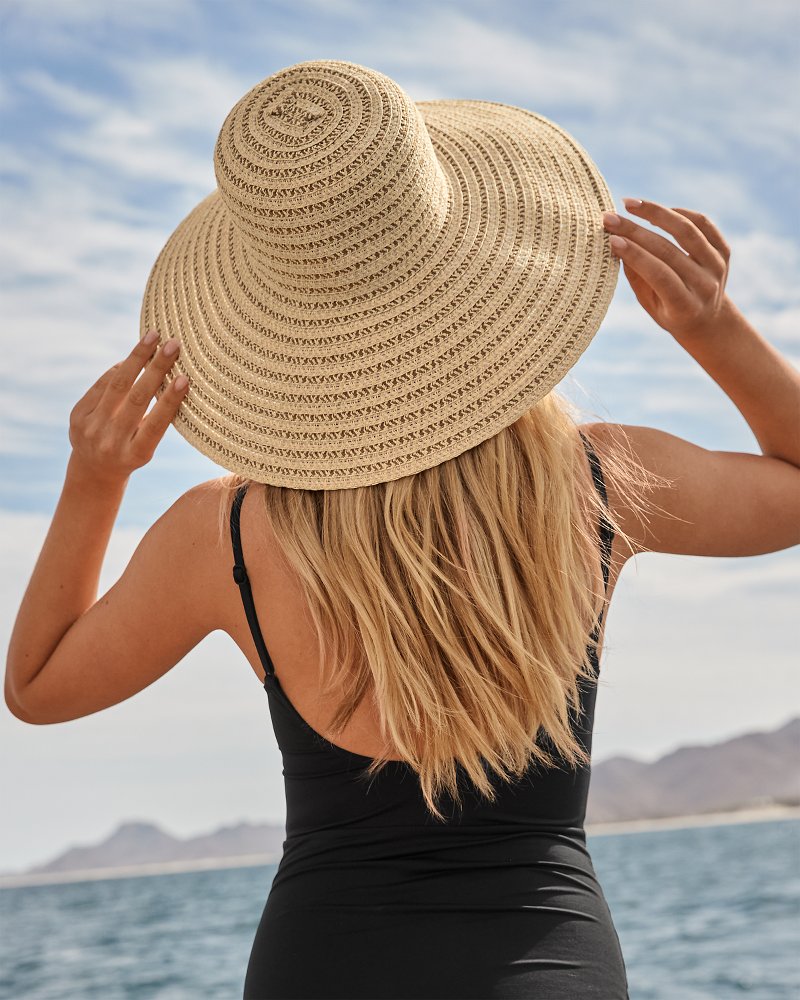 Ribbon Round Crown Packable Sun Hat - Blush